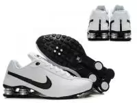 chaussures sport nike shox promos r4 m301 blanc-noir-argent taille 41-46